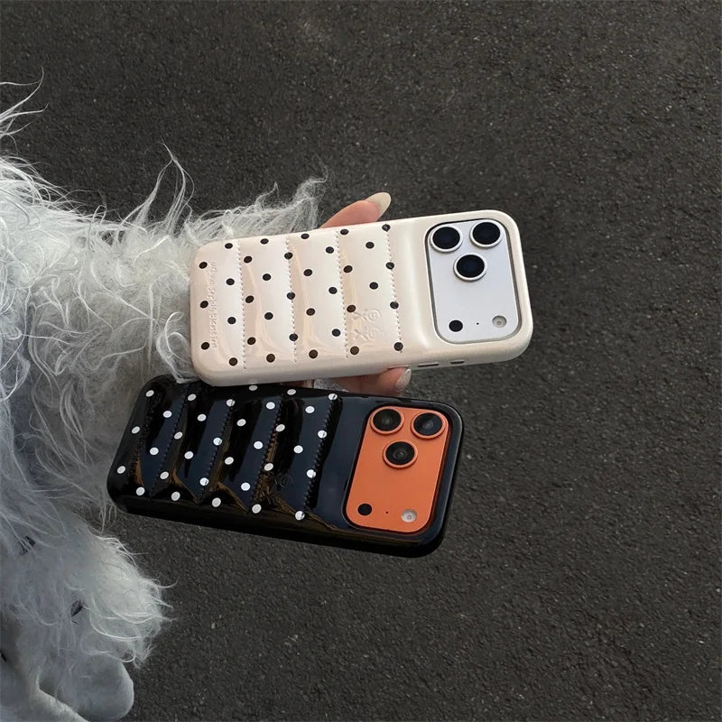 Luxury Silver Leather Love Heart Phone Case For iPhone 17 Pro 16 15 14 Pro Max Back Cover with Hand Strap Shockproof Cute Cases